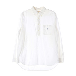 빈폴 21SS 하프 버튼 긴팔 코튼 셔츠 화이트 L 이미지