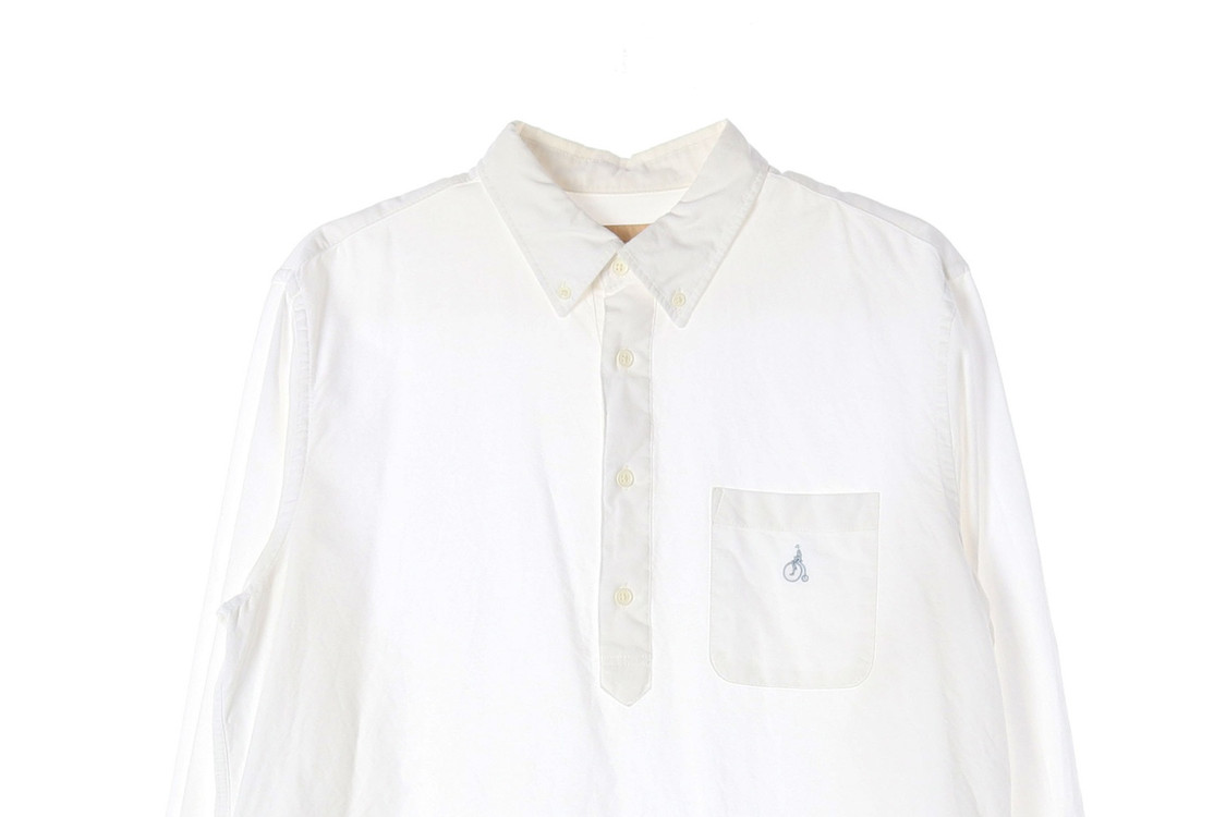 빈폴 21SS 하프 버튼 긴팔 코튼 셔츠 화이트 L 이미지