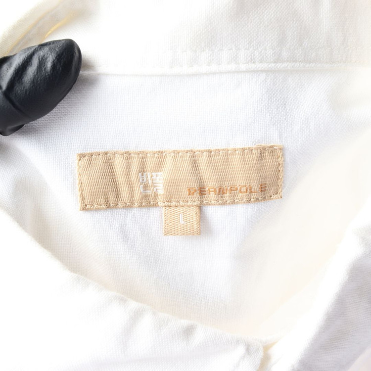 빈폴 21SS 하프 버튼 긴팔 코튼 셔츠 화이트 L 이미지