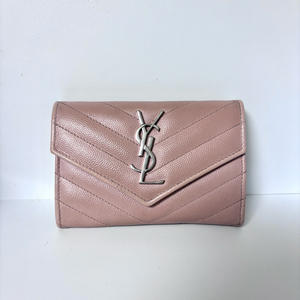 입생로랑 마틀라세 카드지갑 은장 핑크 이미지