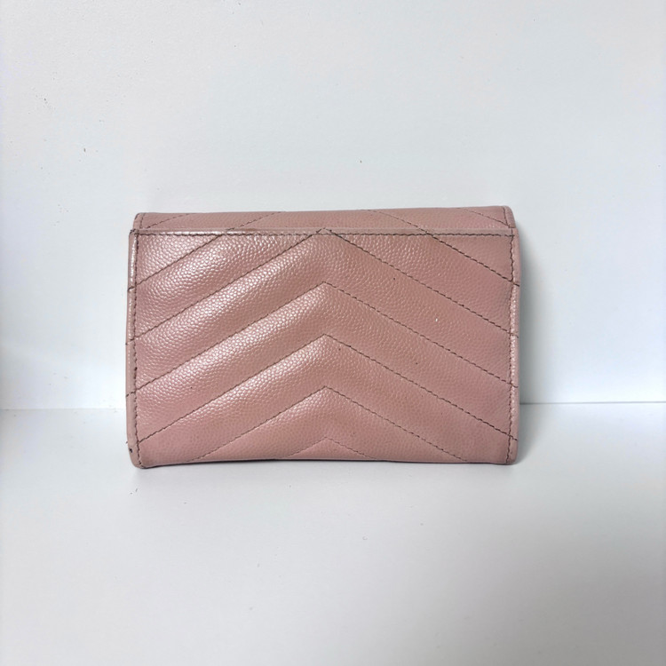 입생로랑 마틀라세 카드지갑 은장 핑크 이미지