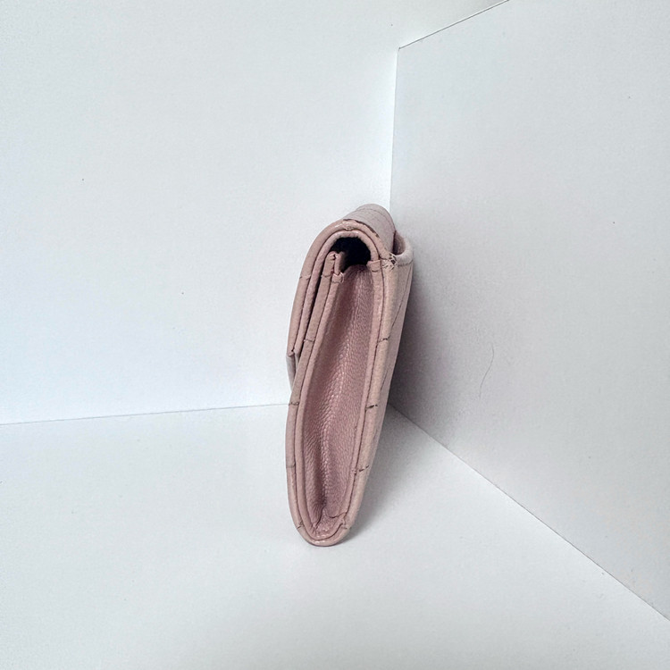 입생로랑 마틀라세 카드지갑 은장 핑크 이미지