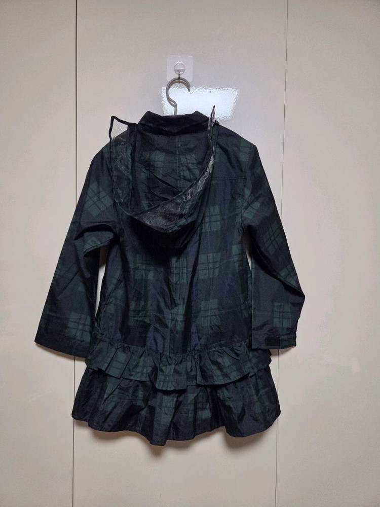 여아 130-140 얇은 체크무늬 우비 이미지