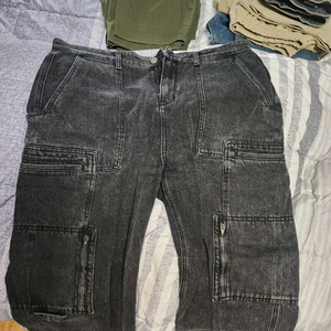 커스텀멜로우 그레이 카고데님 워크팬츠데님 실측 33~34사이즈 팝니다! 상태ss급 네고가능 이미지