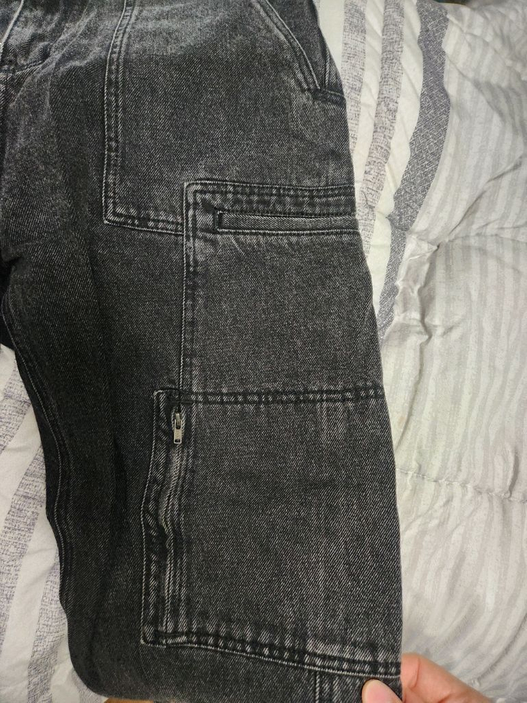 커스텀멜로우 그레이 카고데님 워크팬츠데님 실측 33~34사이즈 팝니다! 상태ss급 네고가능 이미지