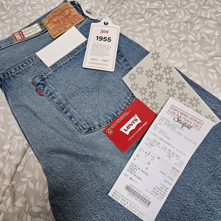 리바이스 LVC 1955 501 블랙잭 34/30 이미지