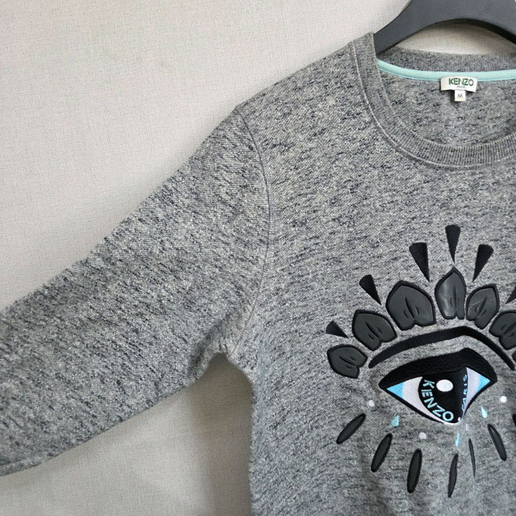 KENZO 눈 자수 맨투맨 티셔츠 그레이 M사이즈 이미지