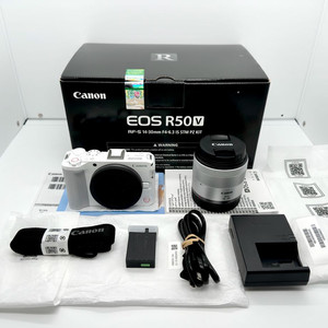 새상품 정품 캐논(Canon) EOS R50V 화이트 14-30mm KIT 미러리스 풀박스 이미지