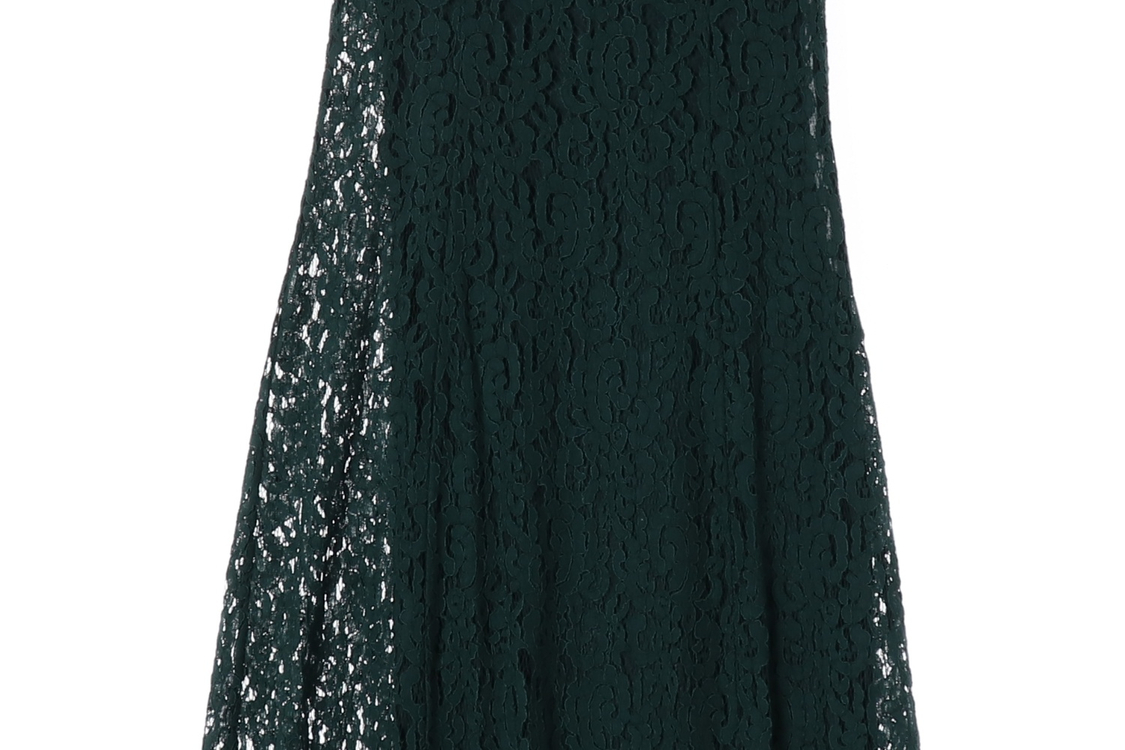 마시모두띠 그린 레이스 브이넥 민소매 롱 플레어 원피스 S 이미지