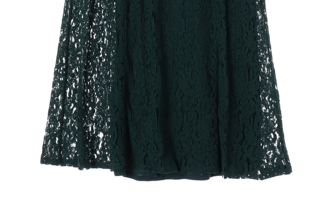 마시모두띠 그린 레이스 브이넥 민소매 롱 플레어 원피스 S 이미지