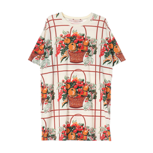 토리버치 프루트 바스켓 프린트 티셔츠 코튼 원피스 L 이미지