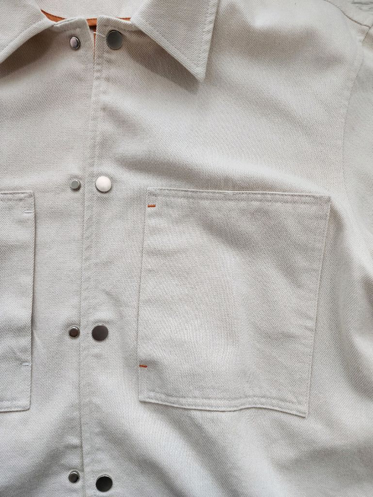 밈더워드로브 워크웨어 아이보리 데님 자켓 팜. 트러거 L(105~110) 이미지