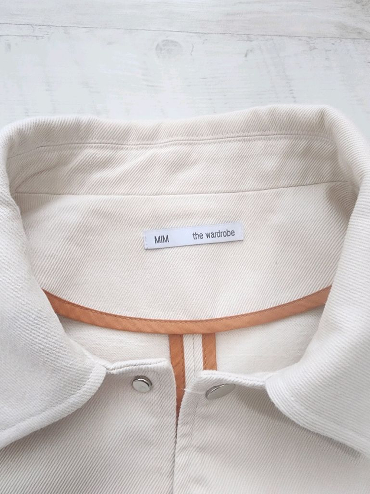 밈더워드로브 워크웨어 아이보리 데님 자켓 팜. 트러거 L(105~110) 이미지