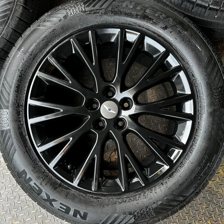 19인치 제네시스 GV80 유광블랙 순정휠타이어 1대분 PCD114.3 8.5J +47 트래드 90% 이미지