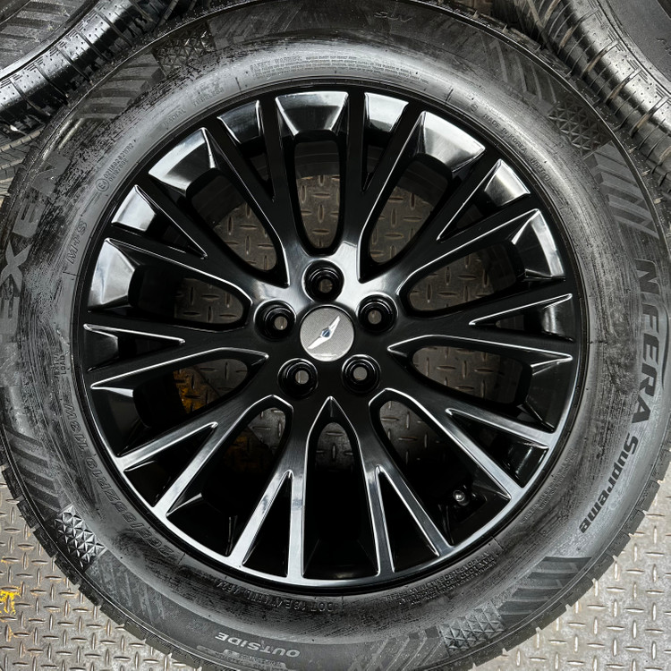19인치 제네시스 GV80 유광블랙 순정휠타이어 1대분 PCD114.3 8.5J +47 트래드 90% 이미지
