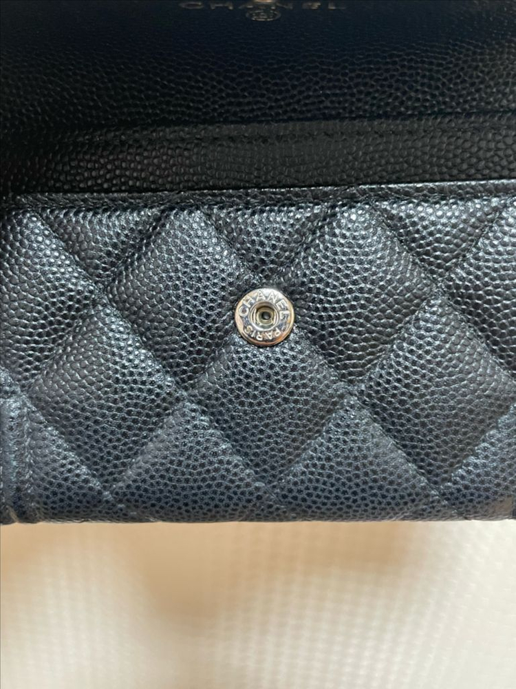 샤넬 보이 카드지갑 (블랙/캐비어/엔틱은장) A80603 이미지