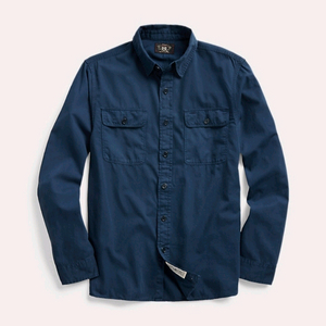 RRL 더블알엘 가먼트 트윌 워크셔츠 류준열 이동휘 가죽 뉴스보이 무스탕 폴로 랄프로렌 이미지