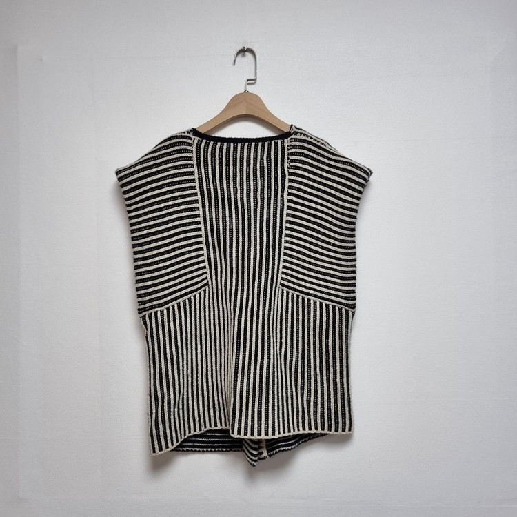 씨 바이 끌로에 블렌드 니트 베스트 아이보리&블랙 (100) 이미지