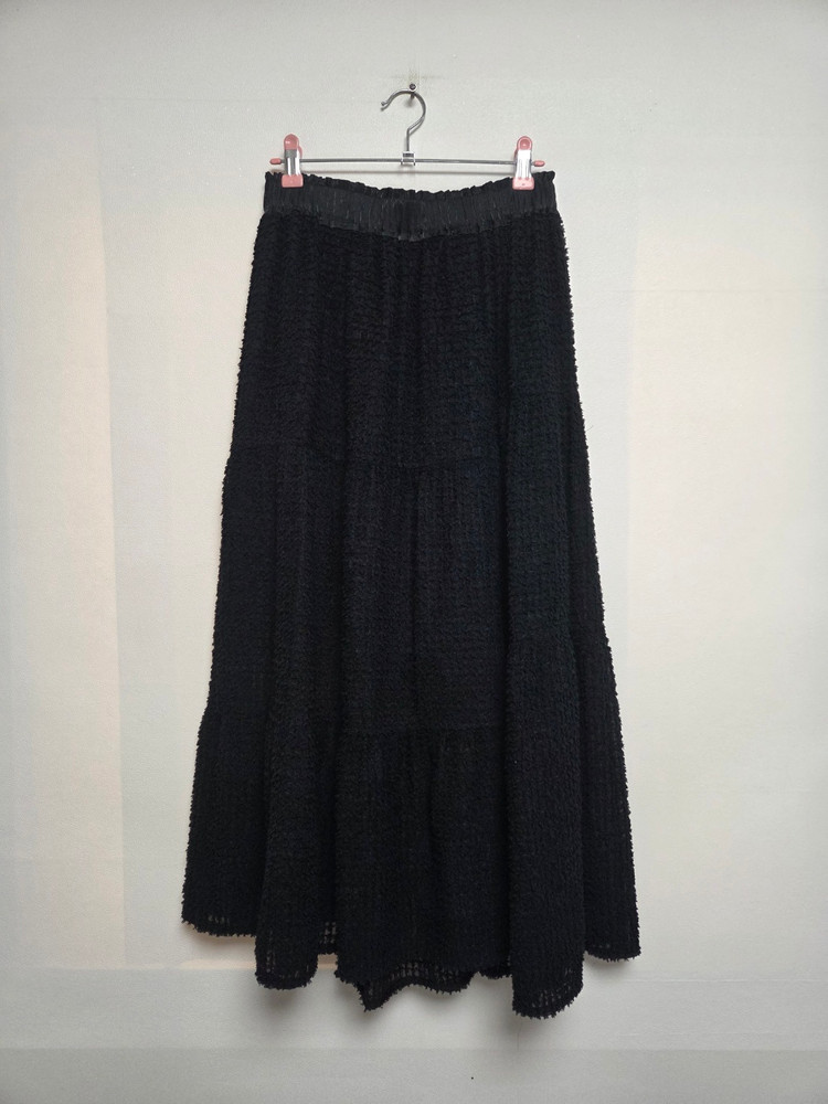 마쥬 언발란스 트임 롱스커트 블랙(XS) 이미지