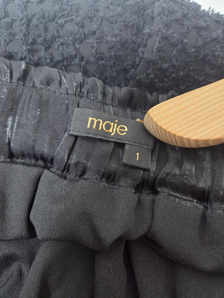 마쥬 언발란스 트임 롱스커트 블랙(XS) 이미지