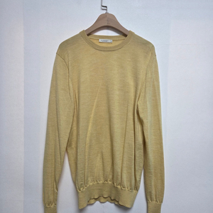 수트서플라이 메리노울 100% 긴팔 니트 옐로우(M) 이미지