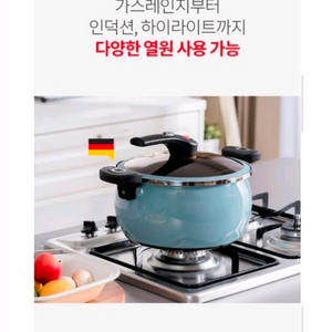 주물 에나멜 인덕션 IH 스텐 멀티 저압냄비 압력솥 7L 이미지