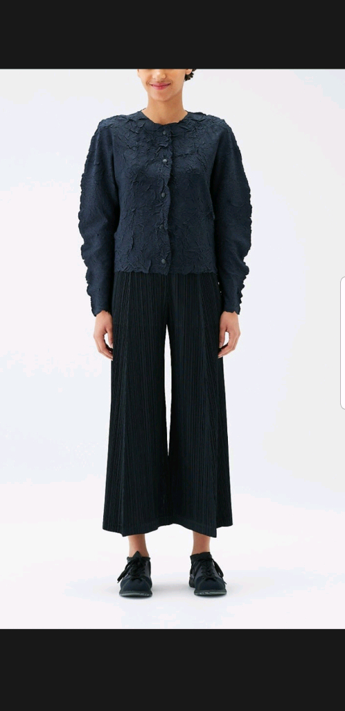 새제품)플리츠플리즈 크러쉬가디건 자켓 이세이미야케 이미지