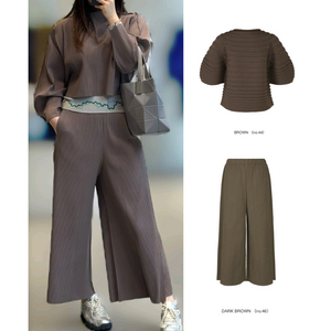 플리츠플리즈 머쉬룸니트 &이세이미야케 미 파인니트 팬츠 이미지