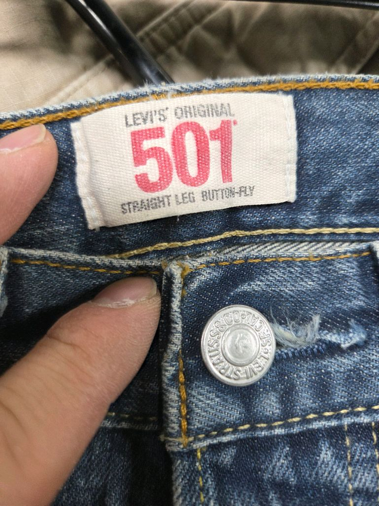 리바이스 빈티지 501 스트레이트 데미지 데님팬츠 30 이미지