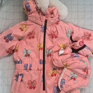 베베드피노 올오버 체리리본 스키복 세트 (택포) 이미지