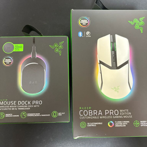 레이저 코브라 프로 화이트 + 무선 충전독 세트 이미지