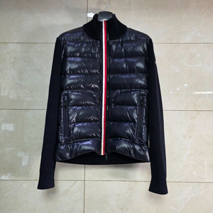 [클로젯][S][실측M]몽클레어 마글리오네 유광 삼선 니트패딩 이미지