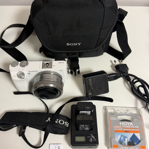 소니 A6000 미러리스 카메라 (화이트) 번들렌즈 이미지
