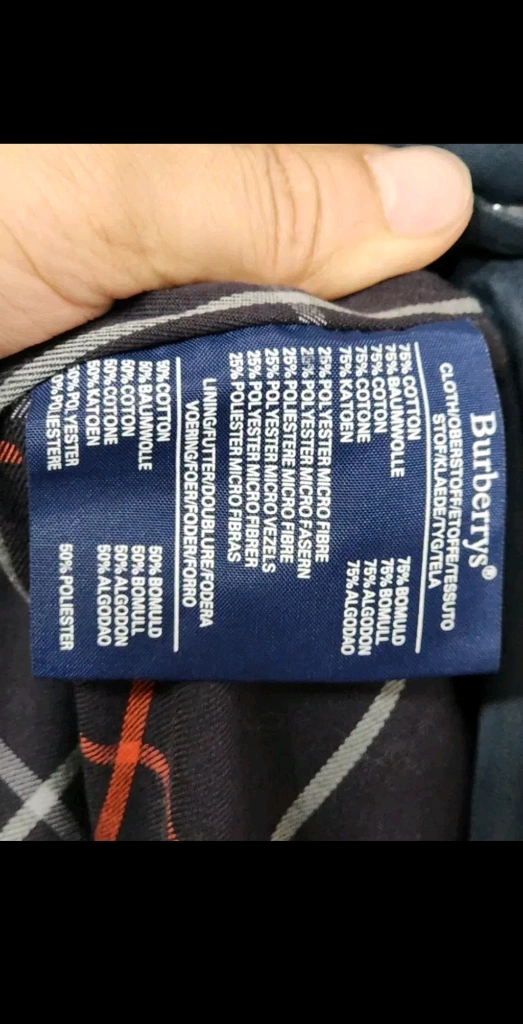 (XL) 버버리 트렌치코트 네이비 싱글 롱코트 벨트 이미지