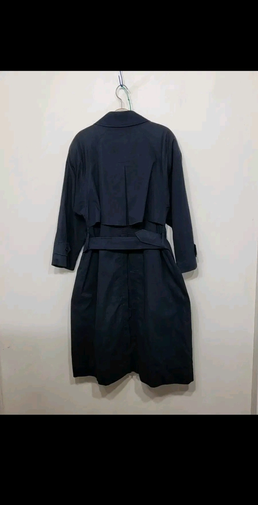 (XL) 버버리 트렌치코트 네이비 싱글 롱코트 벨트 이미지
