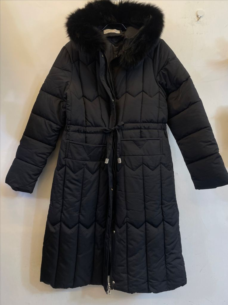 수입 허리스트링 폭스퍼 퀼팅롱패딩:) 여성롱패딩 이미지