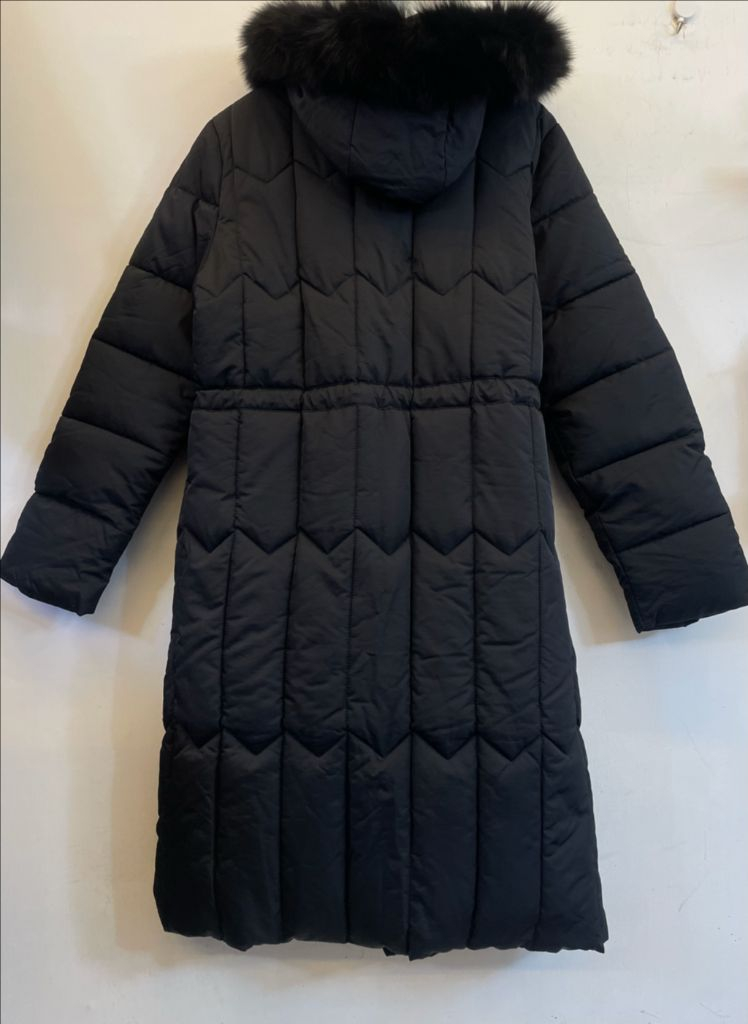 수입 허리스트링 폭스퍼 퀼팅롱패딩:) 여성롱패딩 이미지