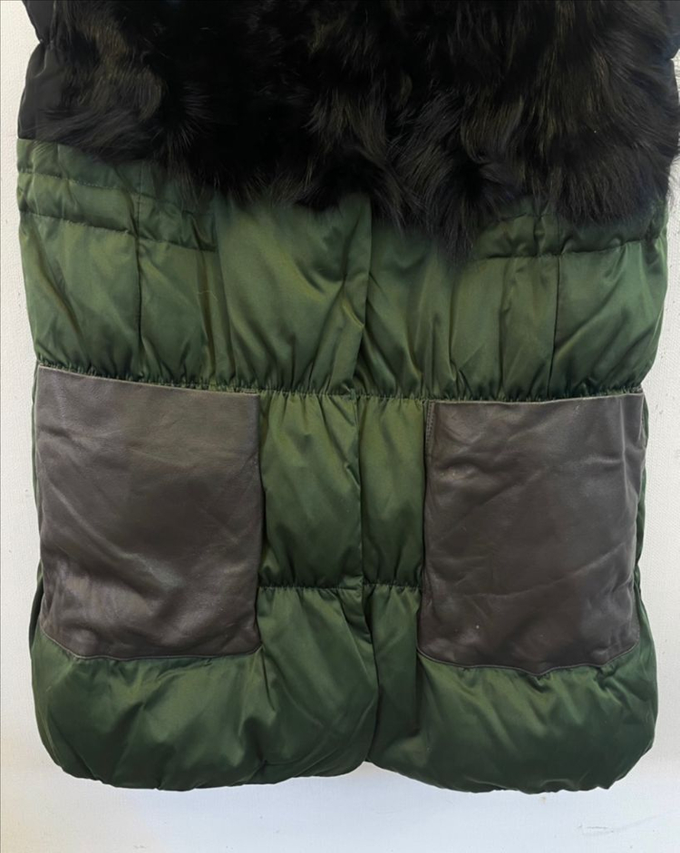 베네통 폭스퍼 양가죽 오리털패딩조끼:) 롱조끼베스트 덕다운 여우털조끼패딩 이미지