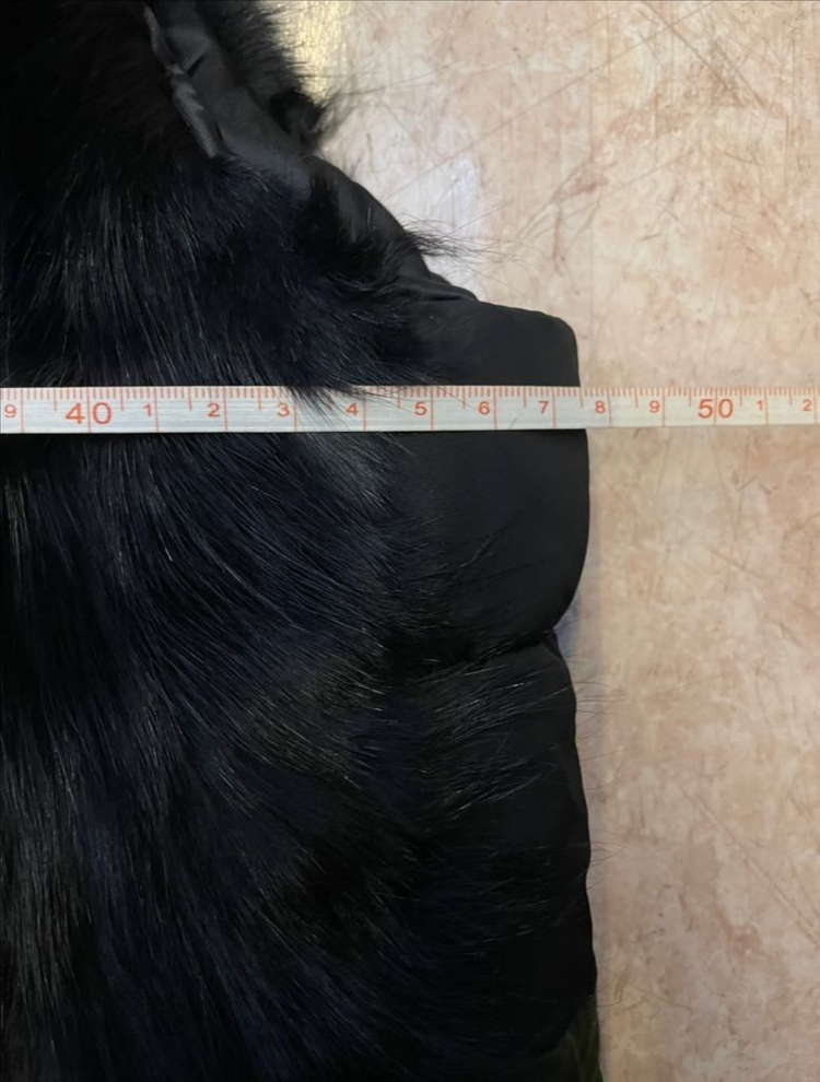 베네통 폭스퍼 양가죽 오리털패딩조끼:) 롱조끼베스트 덕다운 여우털조끼패딩 이미지