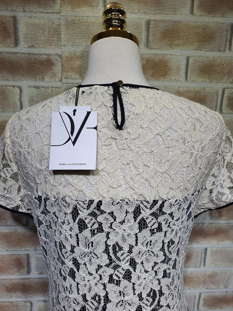 택부착 다이앤 본 퍼스텐버그 실크 레이스 원피스 55 이미지