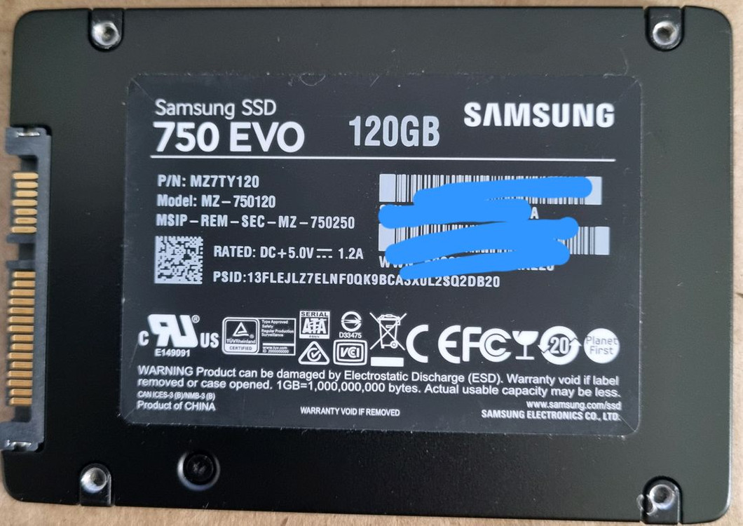 무료배송 삼성 750 EVO 120G SSD 중고 이미지