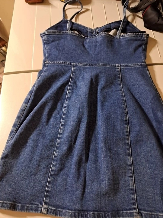 ZARA 데님 슬리브리스 원피스(S/84/점퍼스판스커트) 이미지