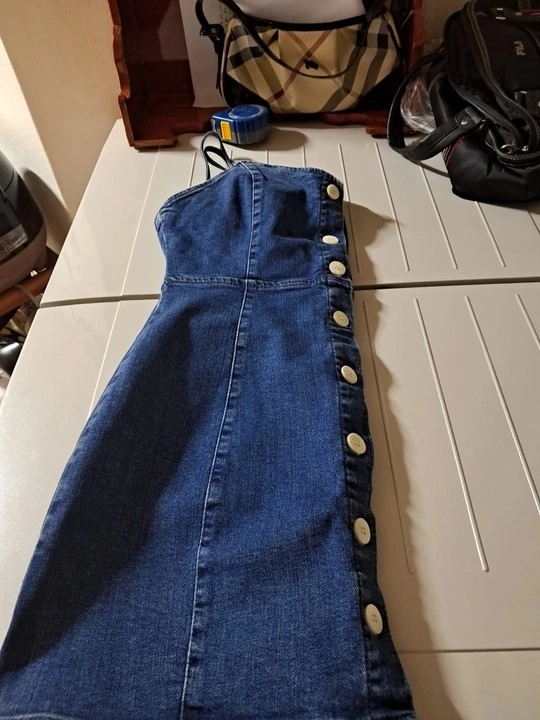 ZARA 데님 슬리브리스 원피스(S/84/점퍼스판스커트) 이미지