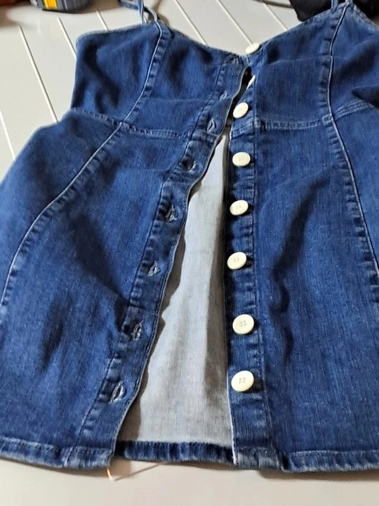 ZARA 데님 슬리브리스 원피스(S/84/점퍼스판스커트) 이미지