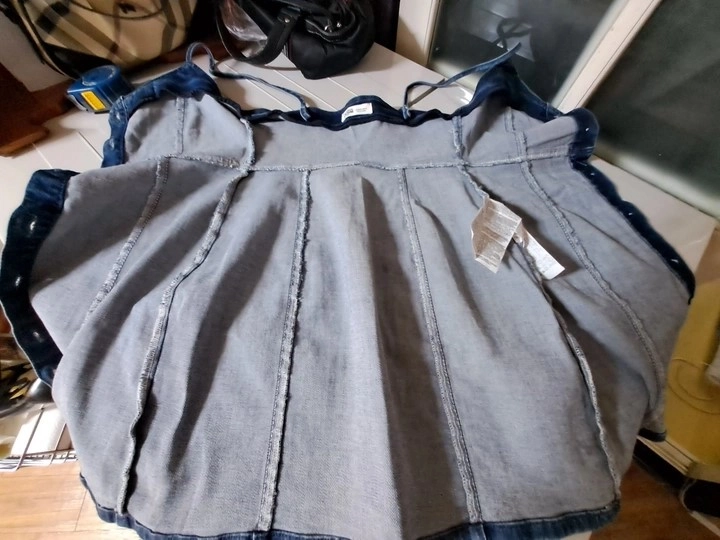ZARA 데님 슬리브리스 원피스(S/84/점퍼스판스커트) 이미지