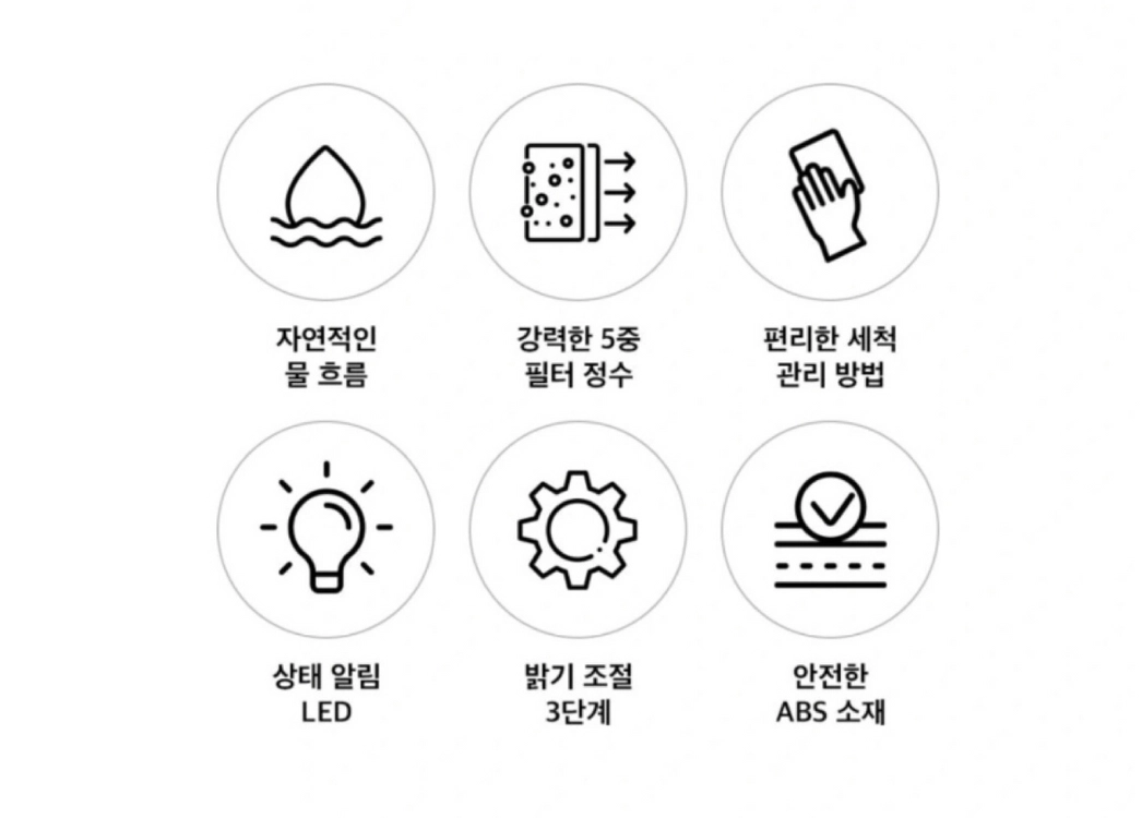 고양이 정수기 (스테이 무드등 화이트) 이미지