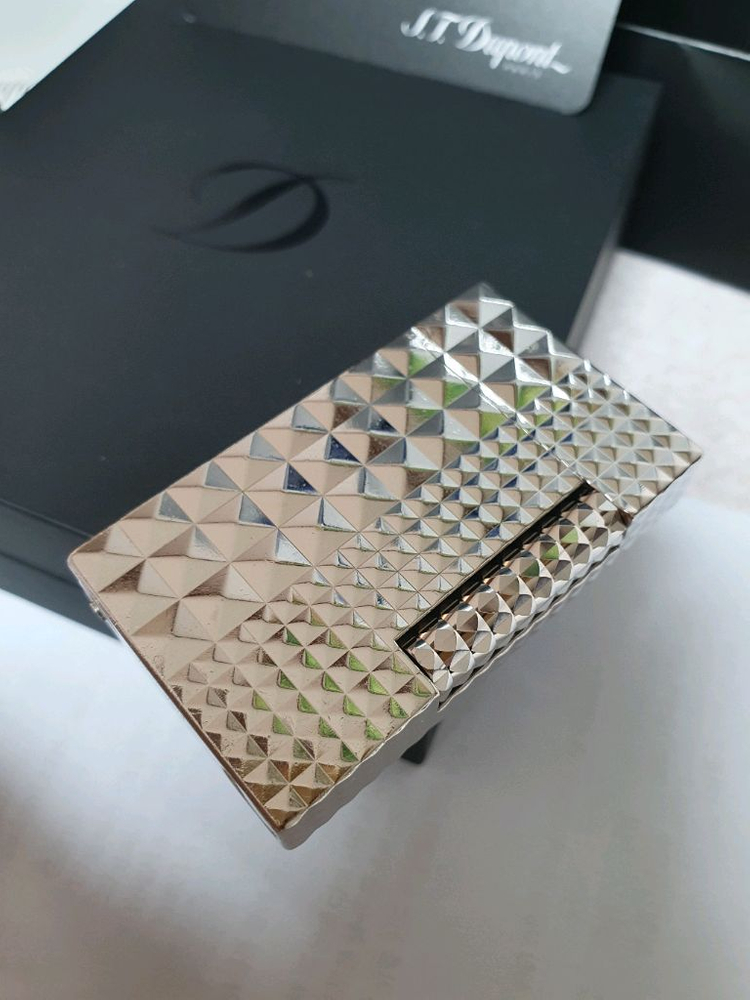 [풀세트] 듀퐁라이터 라인2 신형 ca16066 다이아몬드 헤드 팔라듐 쌍불 듀퐁 라이타 이미지