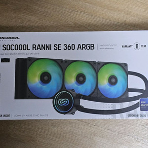 새상품 수냉쿨러 3RSYS 라니 SE 360 ARGB 블랙 이미지