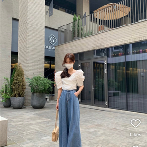 바이씨니 멋와이드 청바지 이미지