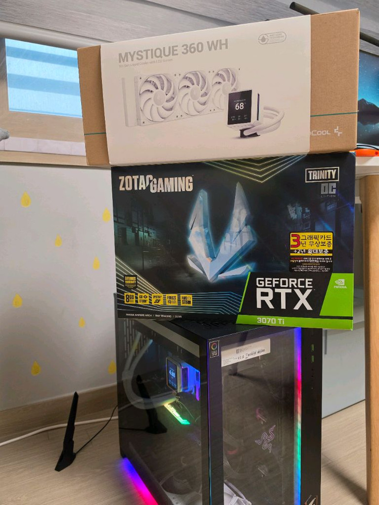 5900x, 수냉, 32GB, 2TB, 3070Ti 데스크탑 이미지